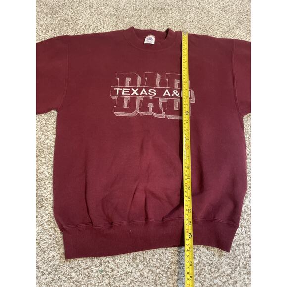 Vintage Jerzees Super Sweats Texas A&M Dad Pullover Sweatshirt Size M - Picture 7 of 7